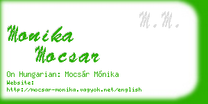 monika mocsar business card