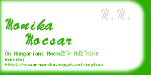 monika mocsar business card